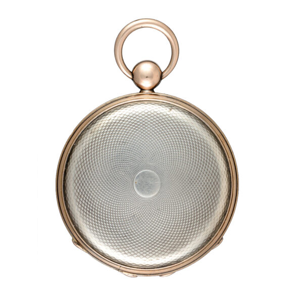 French cylinder with digital hours in silver, gold open face case Circa 1840 French cylinder with digital hours in silver, gold open face case Circa 1840