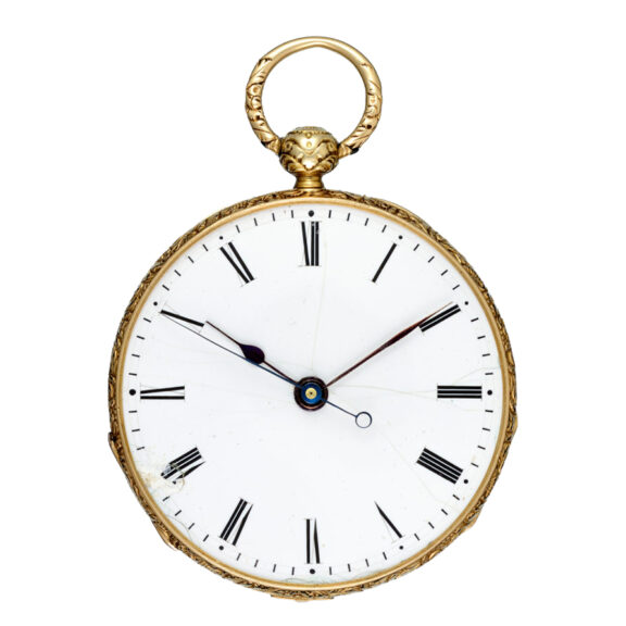 Swiss 18K gold centre seconds cylinder watch Circa 1840 Swiss 18K gold centre seconds cylinder watch Circa 1840