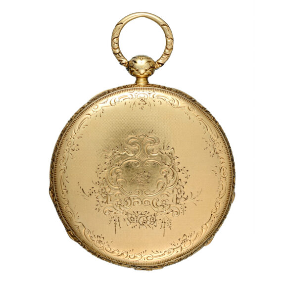 Swiss 18K gold centre seconds cylinder watch Circa 1840