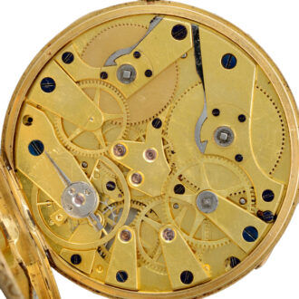 Swiss 18K gold centre seconds cylinder watch Circa 1840