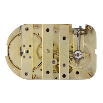 A rare combination in diamond set gold, enamel case Circa 1840