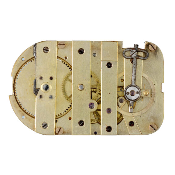 A rare combination in diamond set gold, enamel case Circa 1840 A rare combination in diamond set gold, enamel case Circa 1840