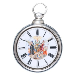 English silver verge watch of the Odd Fellows Society Circa 1841