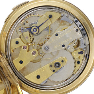Half quarter repeating, gold lever decorated with heraldic devices Circa 1845