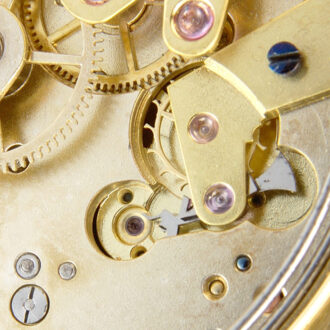 Half quarter repeating, gold lever decorated with heraldic devices Circa 1845