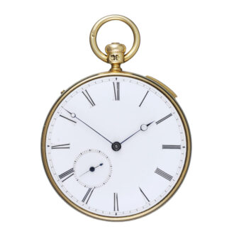 Gold English quarter repeater with offset seconds and Nicole winding 1846