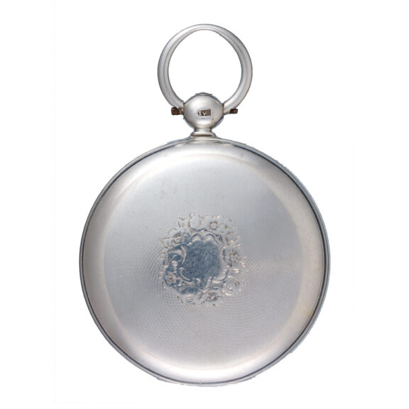 English lever with memorial dial in silver open face case 1848 English lever with memorial dial in silver open face case 1848