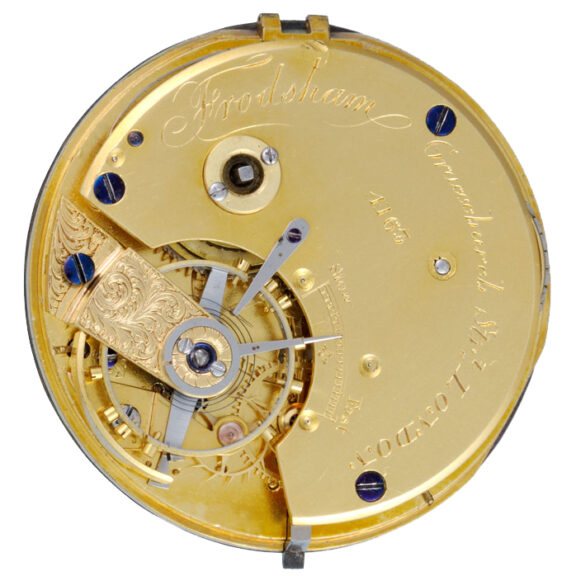 English fusee lever by Frodsham in gold open face case 1842 English fusee lever by Frodsham in gold open face case 1842
