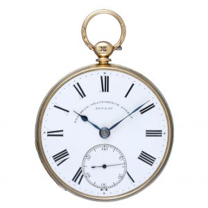 English fusee lever by Frodsham in gold open face case Circa 1842