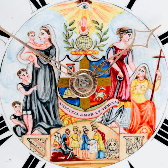English silver verge with Oddfellows Society dial Circa 1843 English silver verge with Oddfellows Society dial Circa 1843