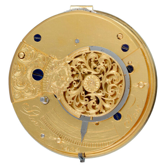 English silver verge with Oddfellows Society dial Circa 1843 English silver verge with Oddfellows Society dial Circa 1843