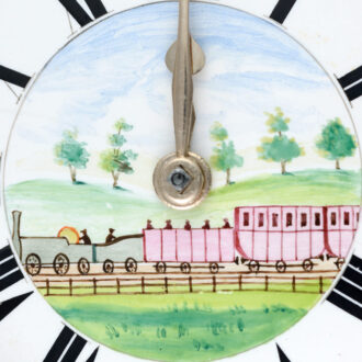 English verge with railway dial in silver pair cases Circa 1848