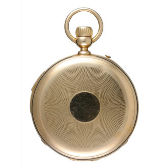French quarter repeating cylinder in gold open face case Circa 1850