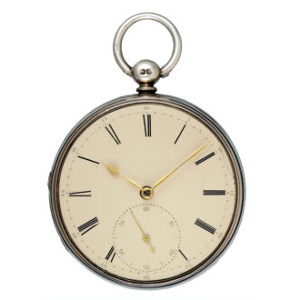 English Massey three lever in silver open face case Circa 1851