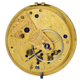 English Massey three lever in silver open face case Circa 1851