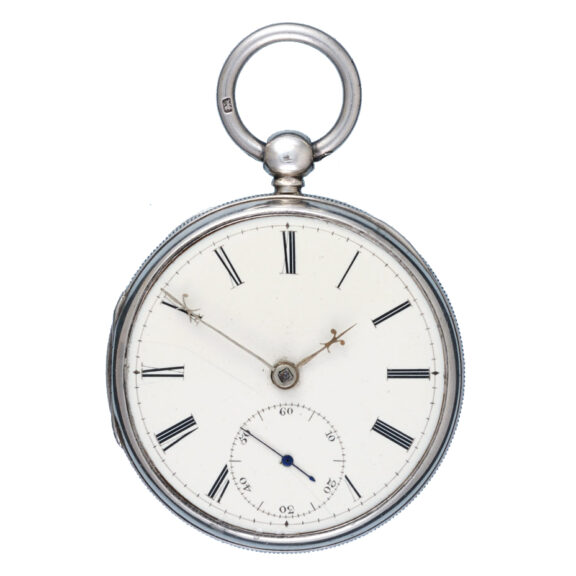 Irish fusee lever in silver open face case Circa 1858