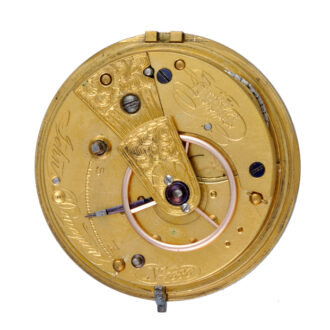 Irish fusee lever in silver open face case Circa 1858