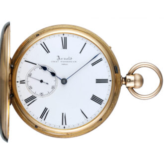 Gold keyless English lever with offset subsidiary seconds Circa 1859