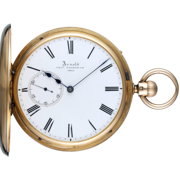 Gold keyless English lever with offset subsidiary seconds Circa 1859 Gold keyless English lever with offset subsidiary seconds Circa 1859