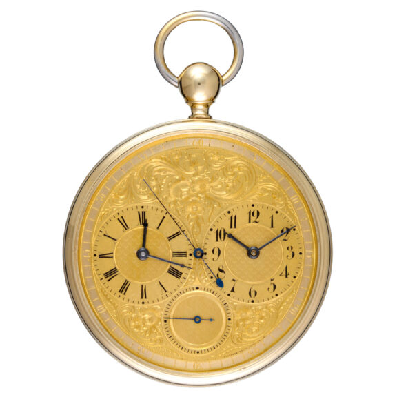 Swiss gold independent center seconds lever watch Circa 1860
