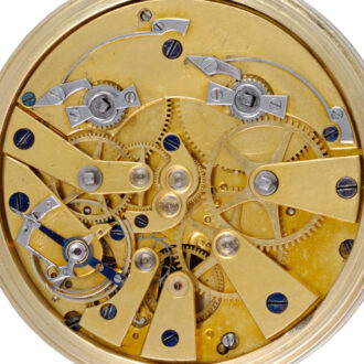 Swiss gold independent centre seconds lever watch Circa 1860