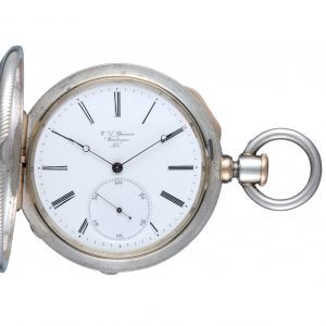 A fine Swiss lever in a silver full hunter case Circa 1860