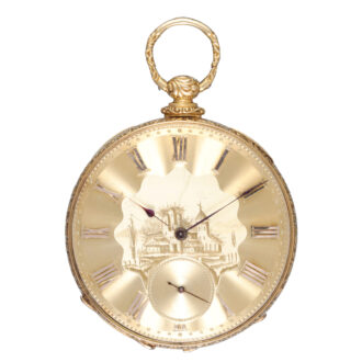 A Century Swiss lever in a gold open face case Circa 1860