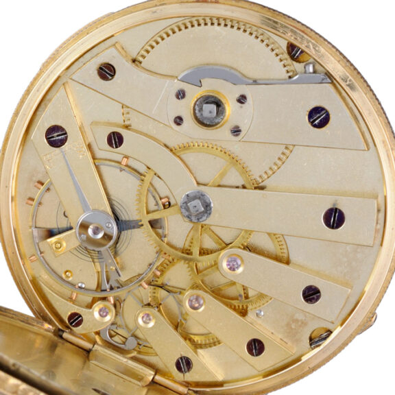 A Century Swiss lever in a gold open face case Circa 1860 A Century Swiss lever in a gold open face case Circa 1860