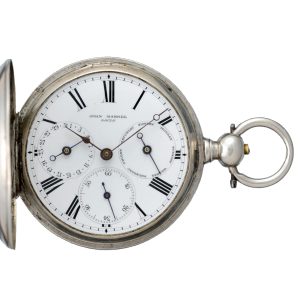 A Swiss calendar lever in silver full hunter case Circa 1860