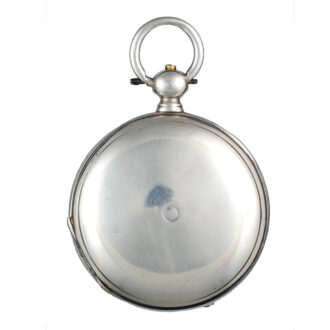 A Swiss calendar lever in silver full hunter case Circa 1860