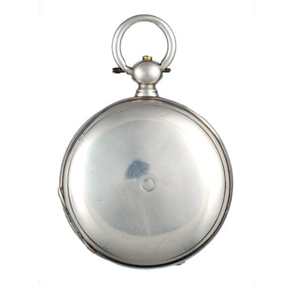 A Swiss calendar lever in silver full hunter case Circa 1860 A Swiss calendar lever in silver full hunter case Circa 1860