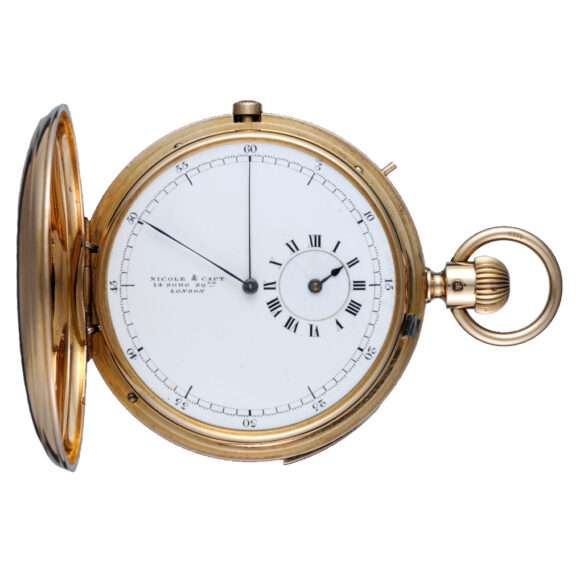 Rare gold English minute repeating chronograph Circa 1866