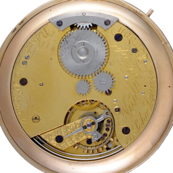 Rare gold English minute repeating chronograph Circa 1866 Rare gold English minute repeating chronograph Circa 1866