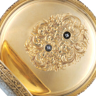 Gold English fusee chronometer Circa 1866