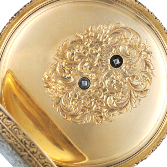Gold English fusee chronometer Circa 1866 Gold English fusee chronometer Circa 1866