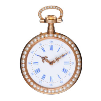 Swiss cylinder in pearl, hardstone cameo set watch Circa 1870