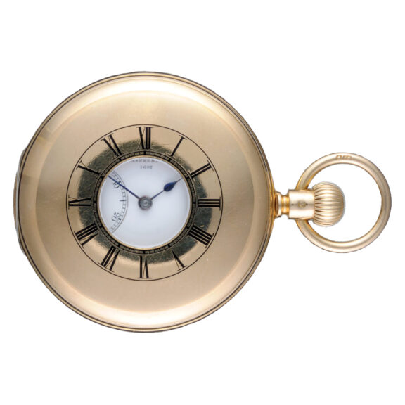 Gold English keyless reverse fusee lever Circa 1870