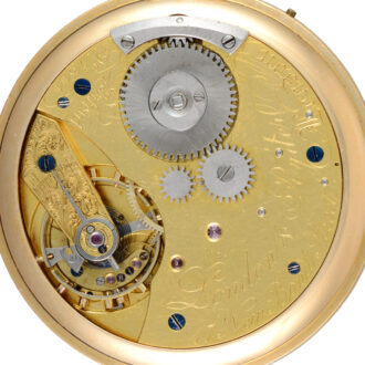 English lever by Nicole Nielsen in gold half hunter case Circa 1872