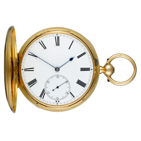 English resilient lever in gold full hunter case Circa 1873PA0325 - 1 English resilient lever in gold full hunter case Circa 1873