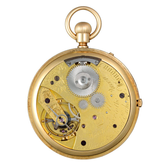 Fine gold English lever chronograph by Nicole Nielsen Circa 1874 Fine gold English lever chronograph by Nicole Nielsen Circa 1874