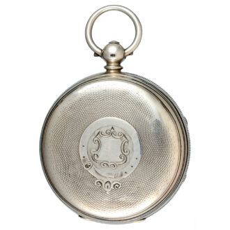 Silver English lever with silver and gold dial Circa 1874 Silver English lever with silver and gold dial Circa 1874