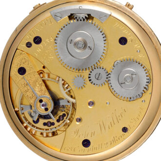 Gold English independent centre seconds lever Circa 1875