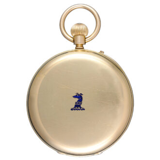 Gold keyless fusee lever with power reserve indication Circa 1875