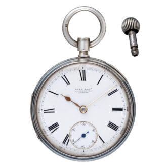English fusee lever pocket watch with detachable key Circa 1877