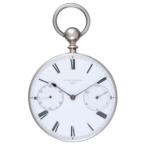 Silver English keyless fusee chronometer by Kullberg Circa 1880
