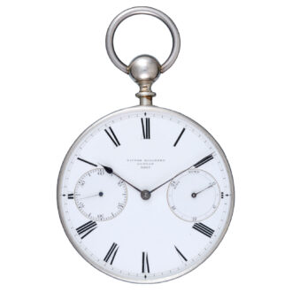 Silver English keyless fusee chronometer by Kullberg Circa 1880