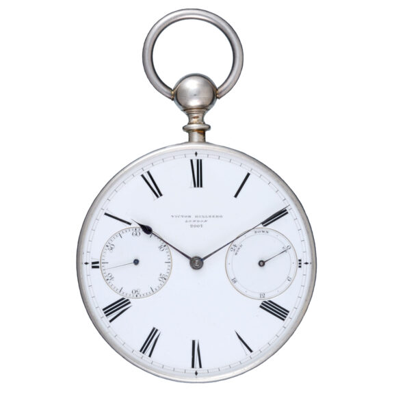 Silver English keyless fusee chronometer by Kullberg Circa 1880