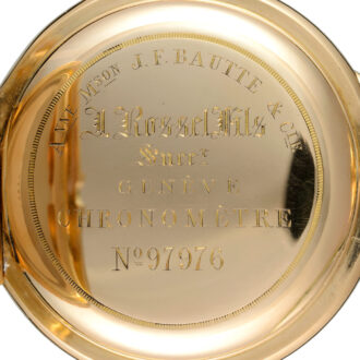 A Swiss lever pocket watch in a gold half hunter case Circa 1880