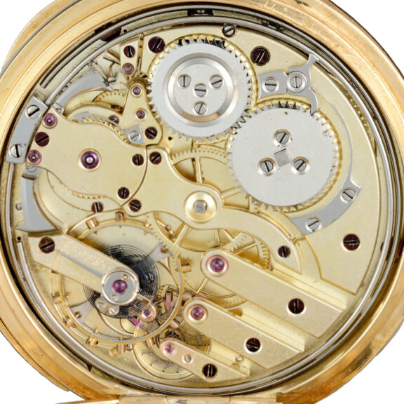 Swiss gold quarter repeating lever pocket watch Circa 1880 Swiss gold quarter repeating lever pocket watch Circa 1880