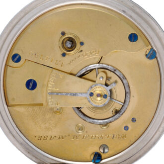 Silver American lever with enamel masonic miniature Circa 1881